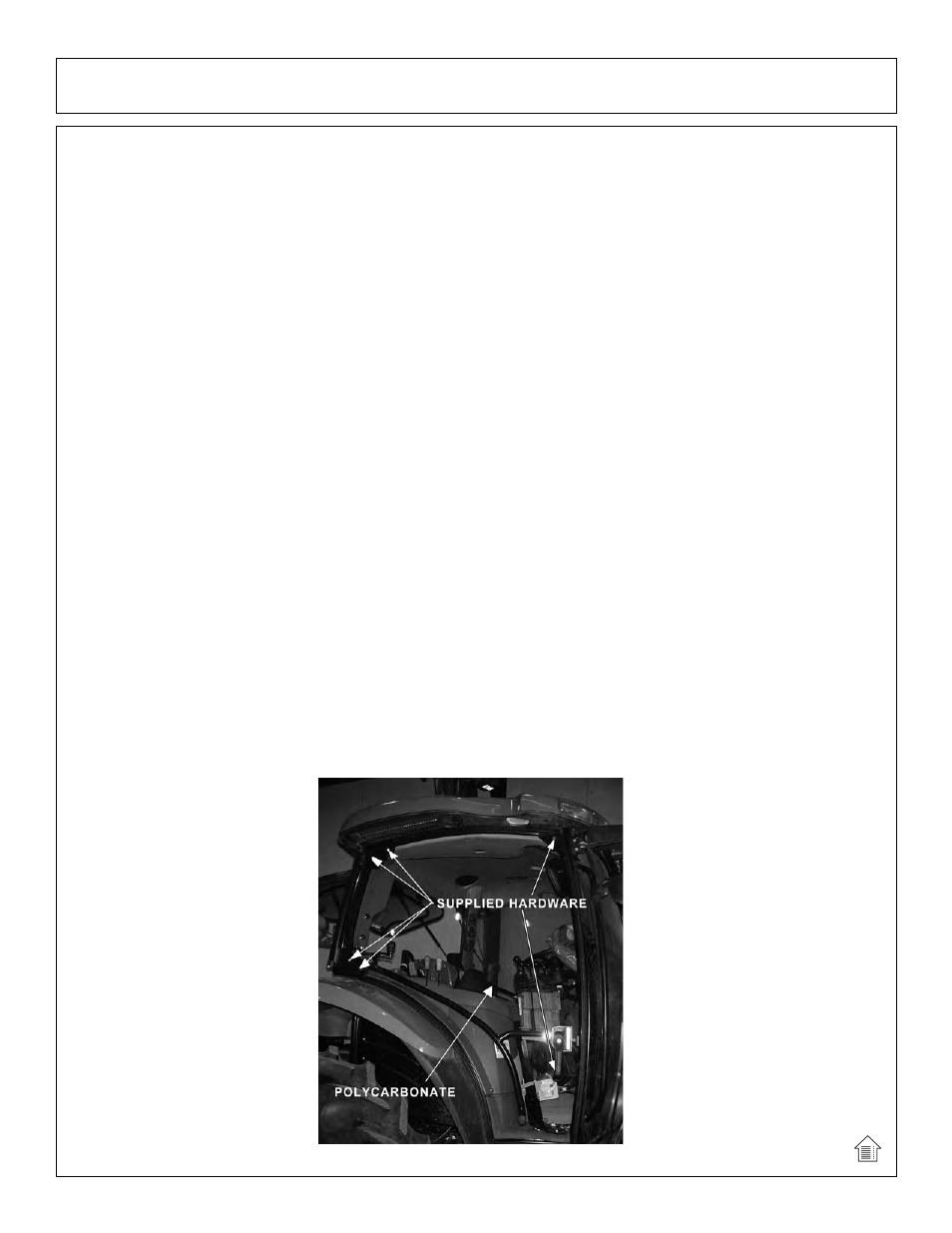 Assembly, Polycarbonate safety window | Tiger NEW HOLLAND T6000 User Manual | Page 36 / 290