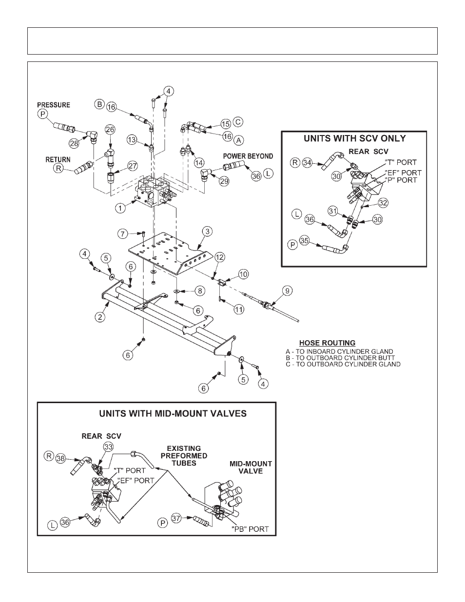 Lift valve - cable control, cab | Tiger JD 5101E User Manual | Page 106 / 164