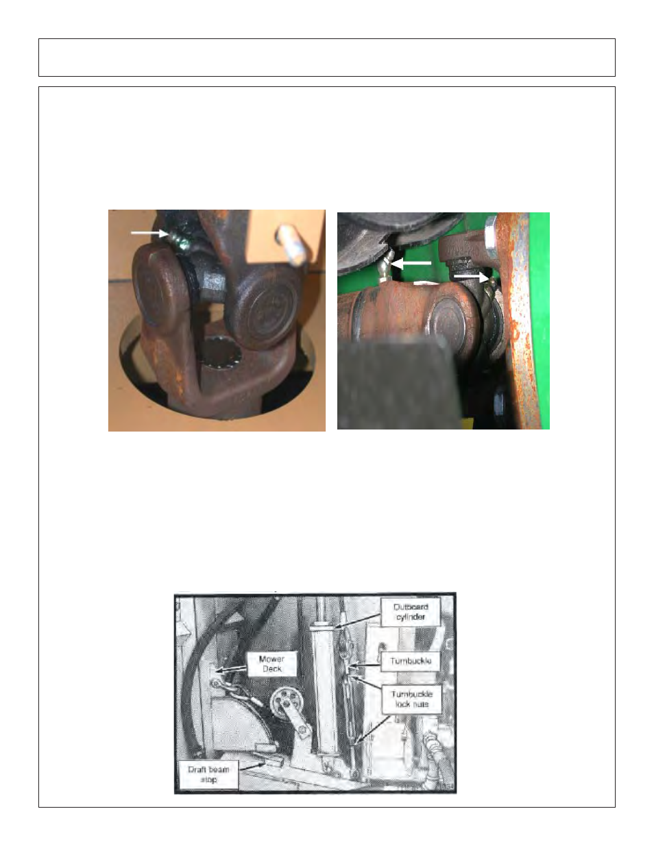 Maintenance adjusting the cable lift, Drive shaft yoke, u-joint & stub shaft | Tiger JD 5101E User Manual | Page 73 / 164