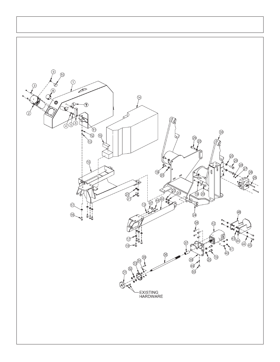 Tractor mount kit - main frame 5101e - loader | Tiger JD 5101E User Manual | Page 96 / 164