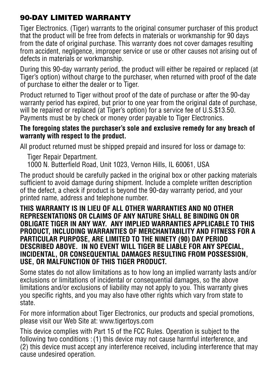 Tiger Pokedex Deluxe User Manual | Page 24 / 26