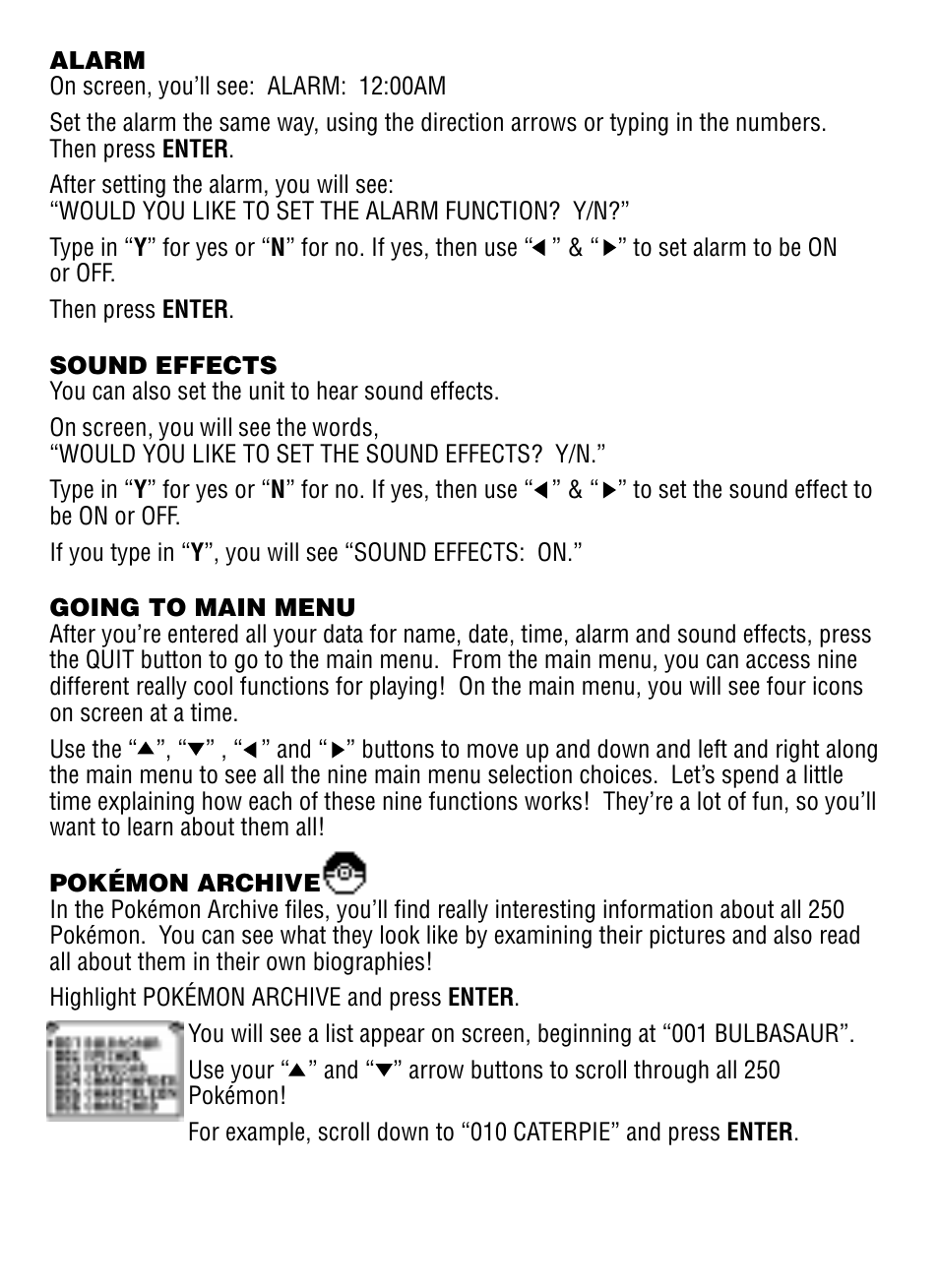 Tiger Pokedex Deluxe User Manual | Page 5 / 26