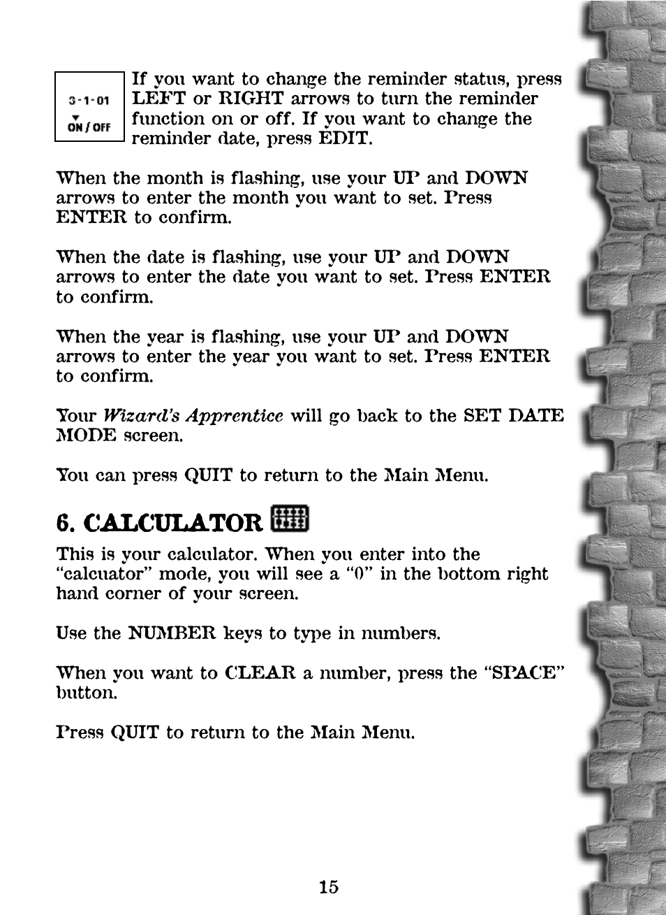 Calculator | Tiger Wizards Apprentice 36284 User Manual | Page 16 / 23