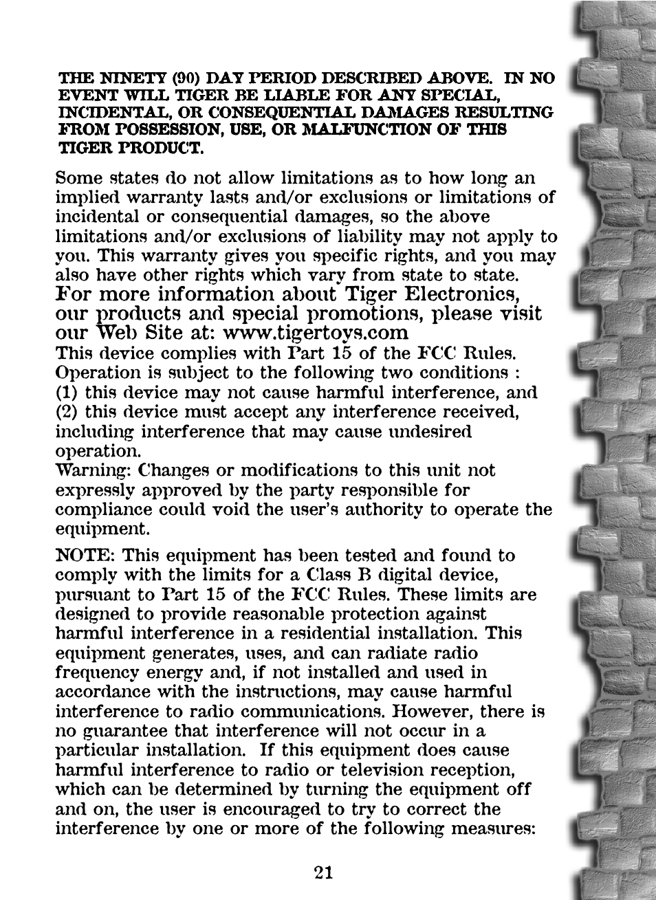 Tiger Wizards Apprentice 36284 User Manual | Page 22 / 23