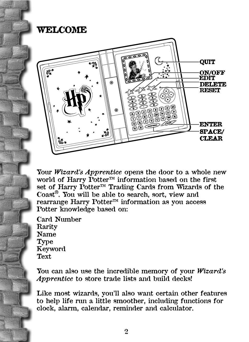 Welcome | Tiger Wizards Apprentice 36284 User Manual | Page 3 / 23