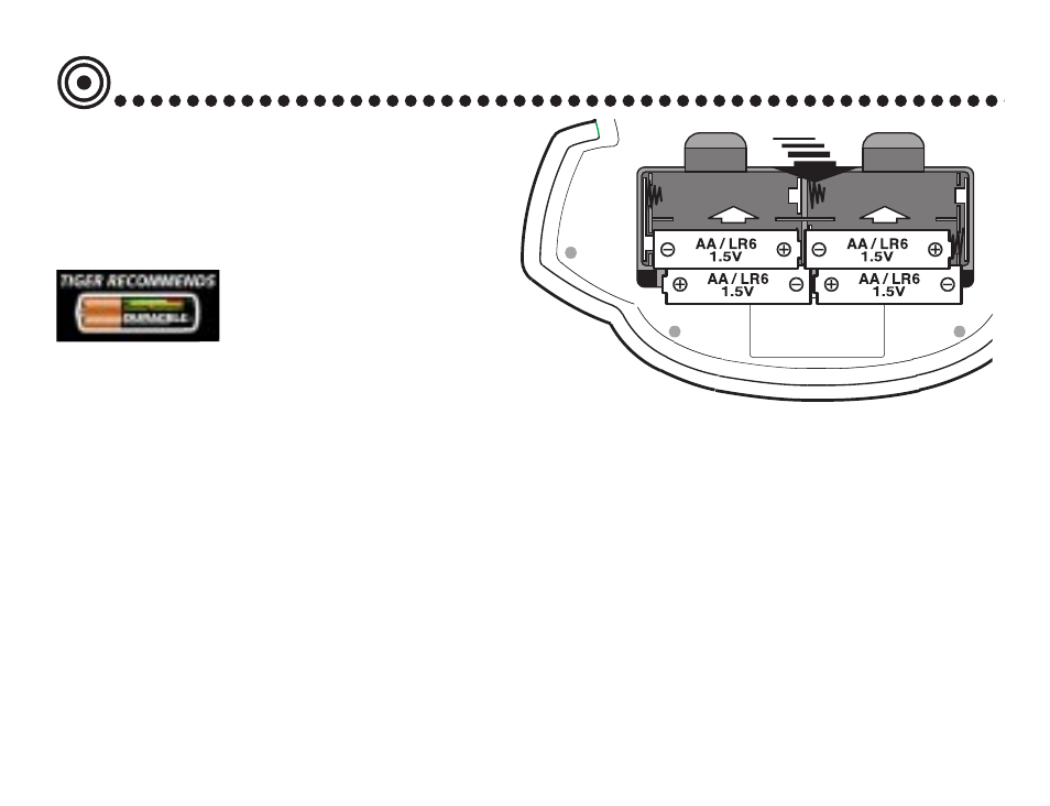 Inserting the batteries | Tiger Ninja Electronic Game User Manual | Page 2 / 19