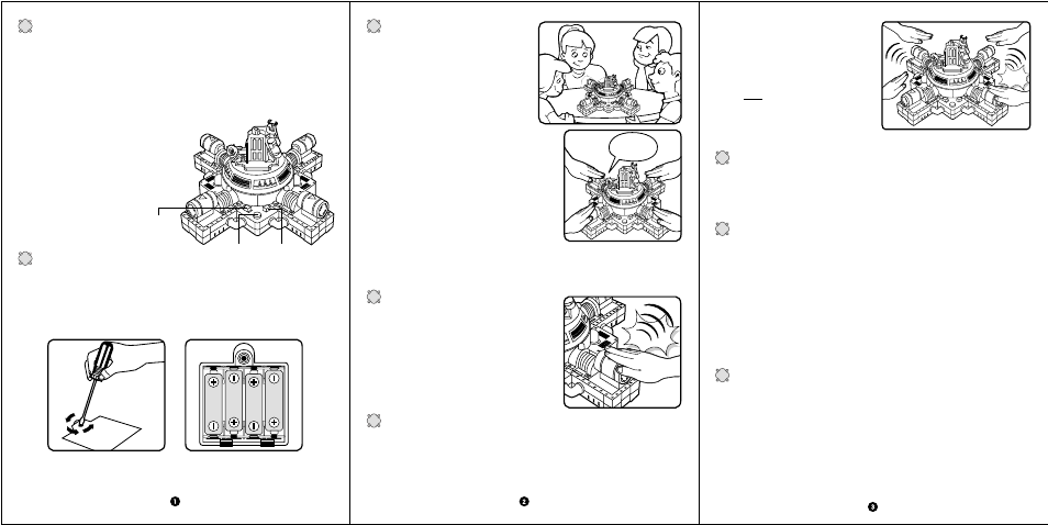 Message to parents, Inserting the batteries, How to play | Game mode 1, Game mode 2, Scoring for game 2, When to replace batteries, Illustration 1 illustration 2, Press the start button | Tiger Monsters Scream Catcher Tabletop Game 59854 User Manual | Page 2 / 2