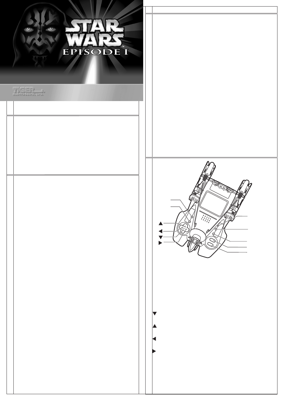 Tiger Star Wars Podrace 88-008 User Manual | 2 pages