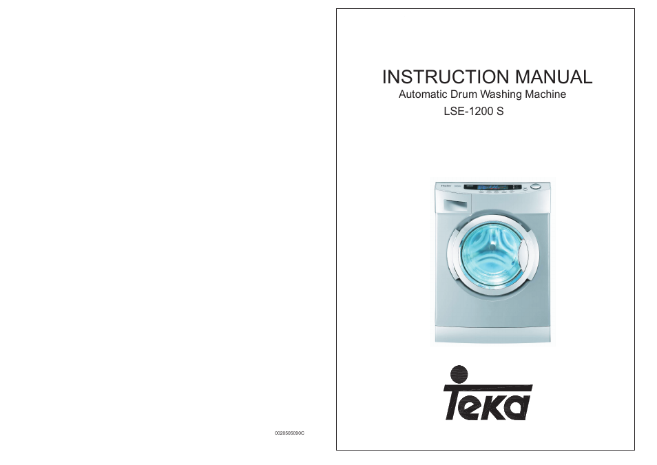 Teka AUTOMATIC DRUM WASHING MACHINE LSE-1200 S User Manual | 14 pages