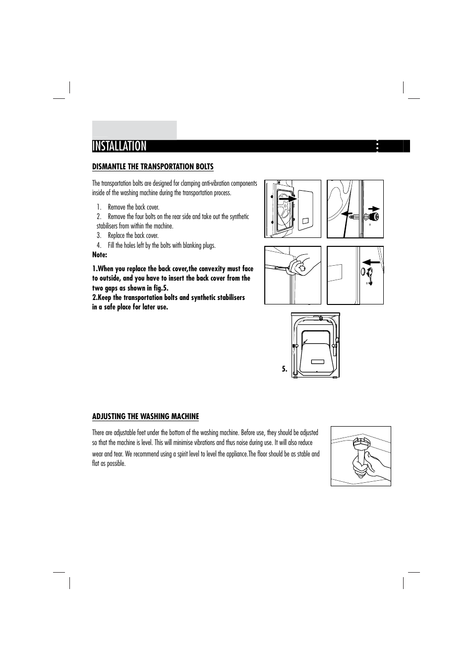 06 before use, Installation | Teka TKW 1070 User Manual | Page 6 / 20