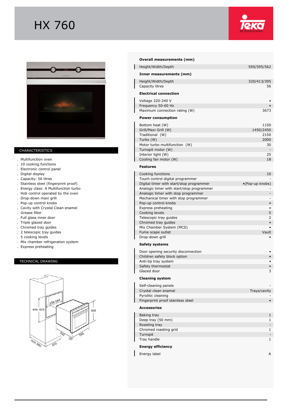 Teka HX 760 User Manual | 1 page