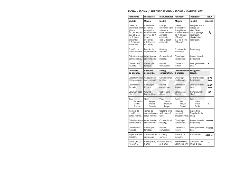 Teka HX-45.15 User Manual | Page 20 / 20