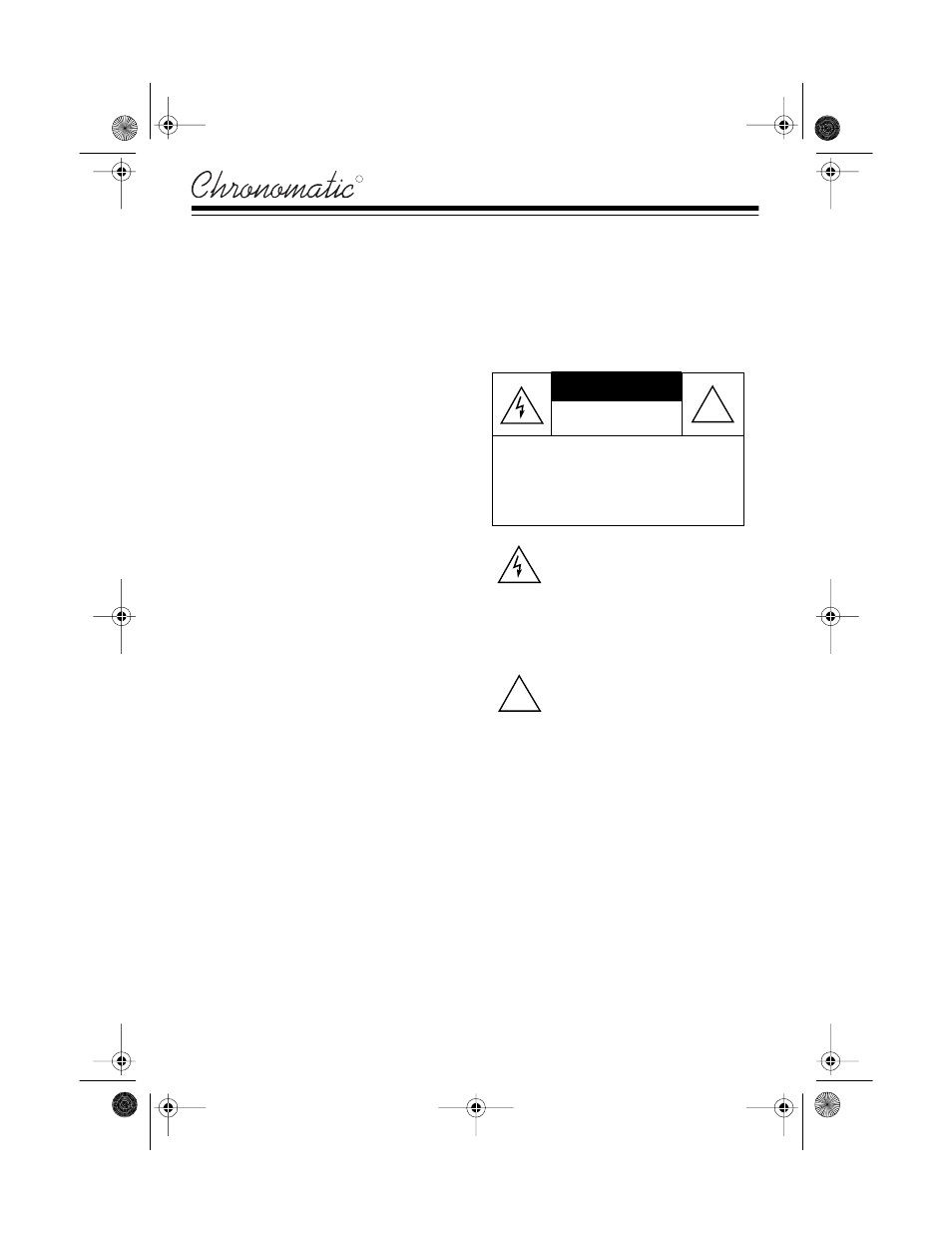 Tandy CHRONOMATIC 308 User Manual | 6 pages