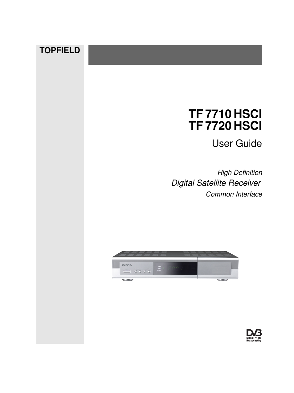 Topfield TF 7720 HSCI User Manual | 68 pages