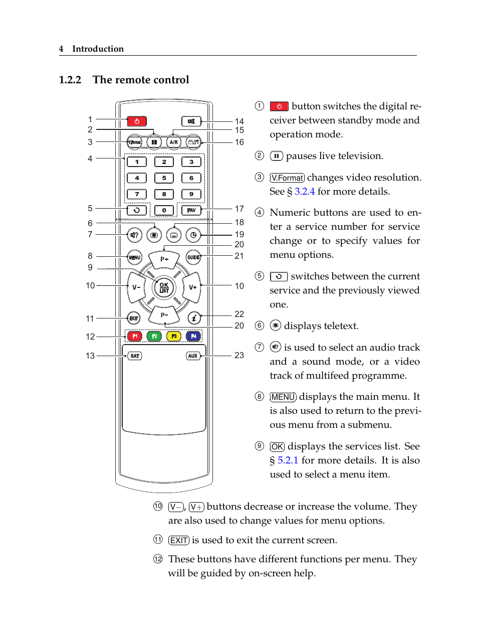 2 the remote control, The remote control | Topfield TF 7720 HSCI User Manual | Page 10 / 68