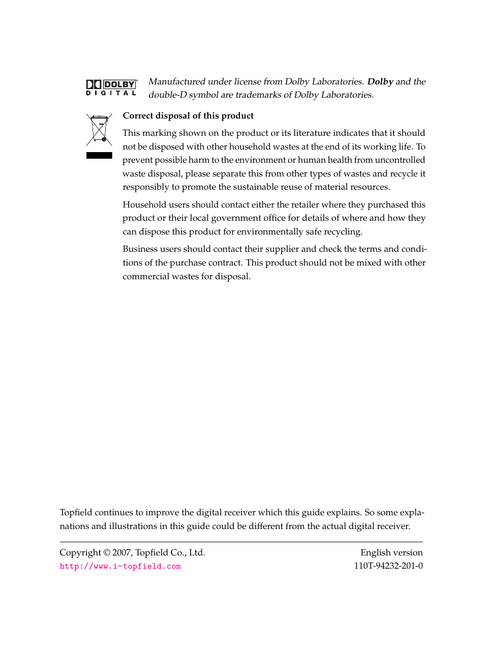 Back cover | Topfield TF 7720 HSCI User Manual | Page 68 / 68