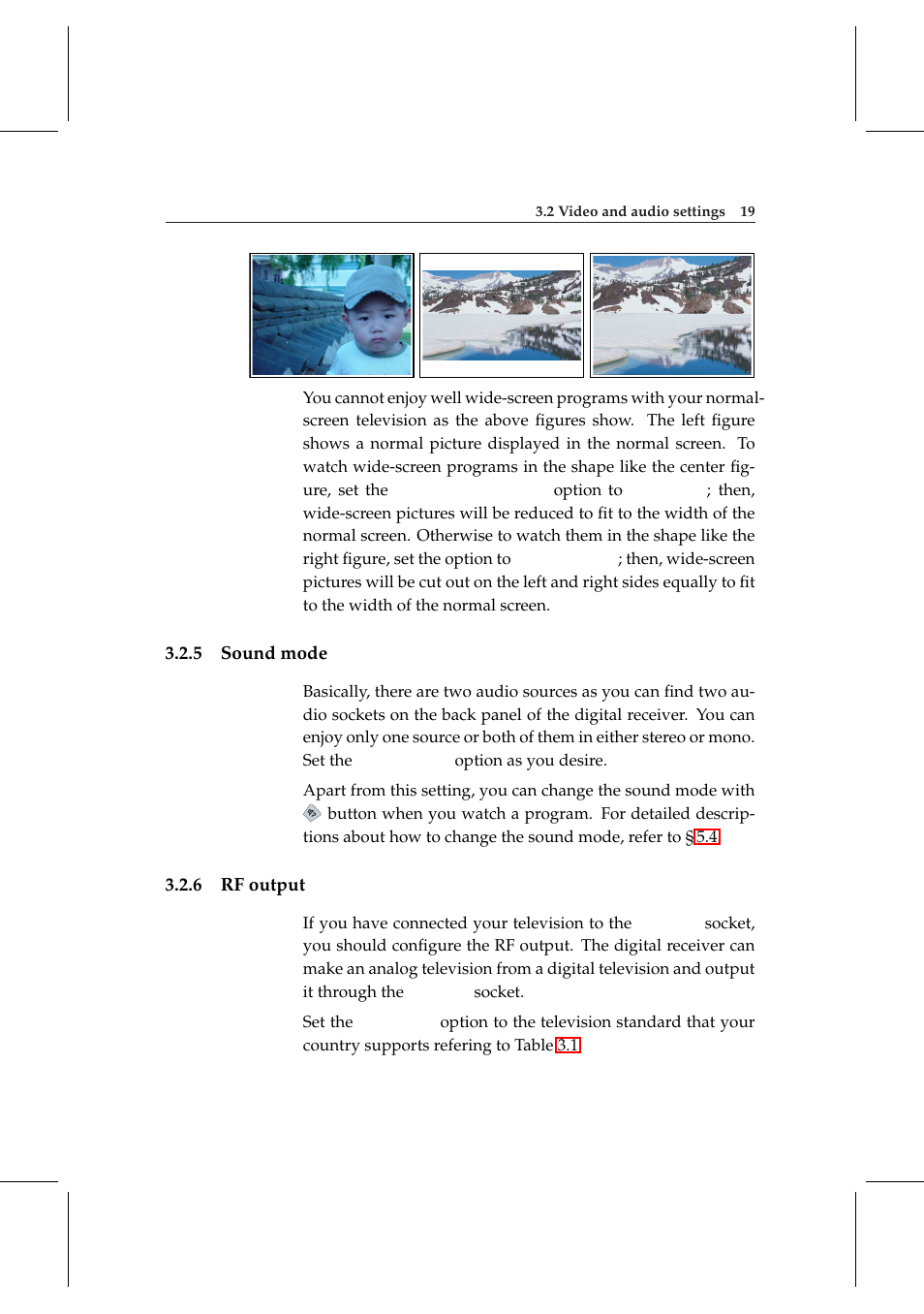 5 sound mode, 6 rf output, Sound mode | Rf output | Topfield TF 5000 User Manual | Page 27 / 74