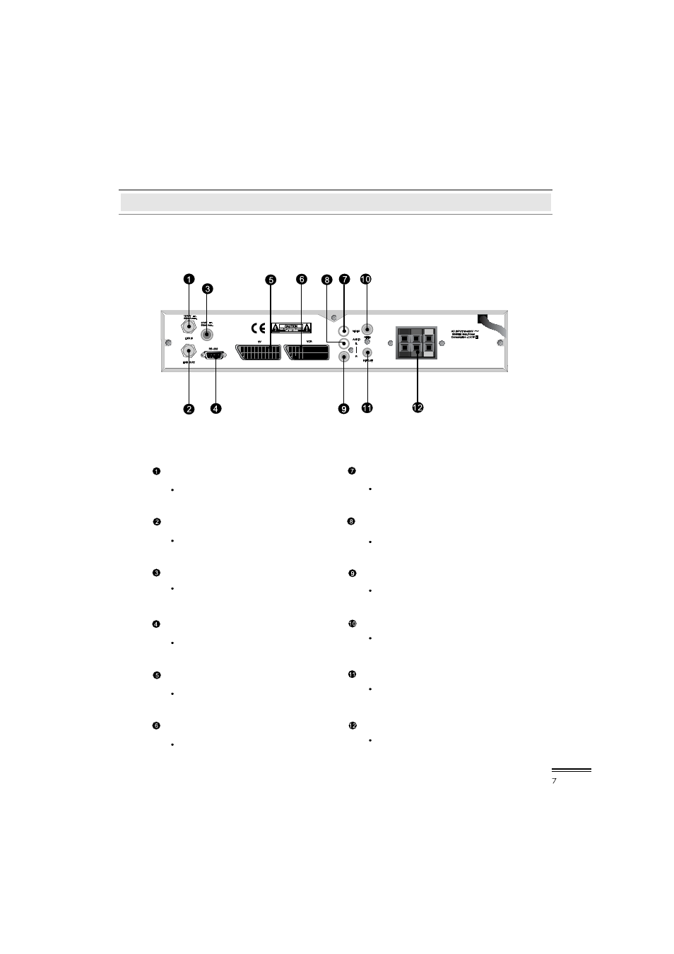 Embedded positioner model), Front / rear panels positioner model only | Topfield FREE TO AIR TF3100FEP PRO User Manual | Page 7 / 57