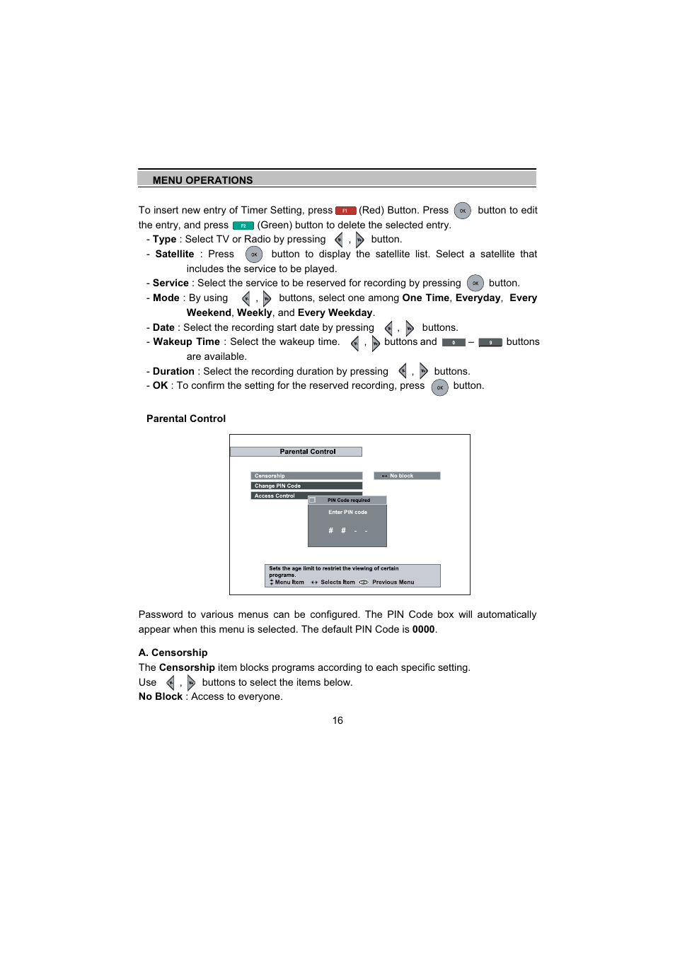 Topfield TF5000Fe User Manual | Page 16 / 45