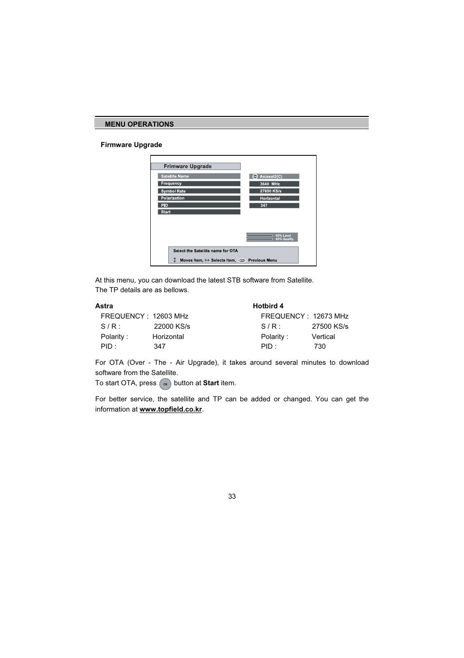 Topfield TF5000Fe User Manual | Page 33 / 45