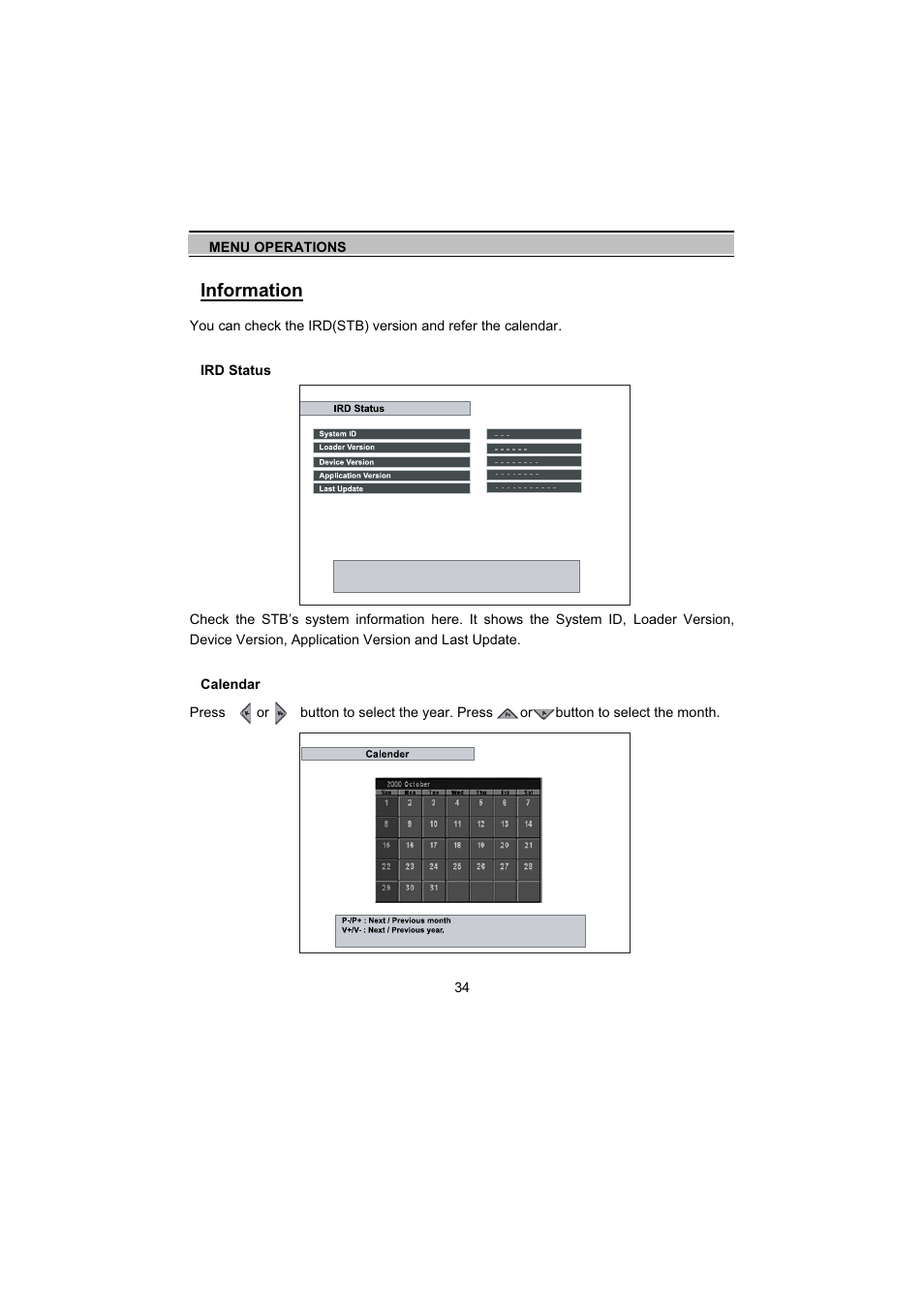 Information | Topfield TF5000Fe User Manual | Page 34 / 45