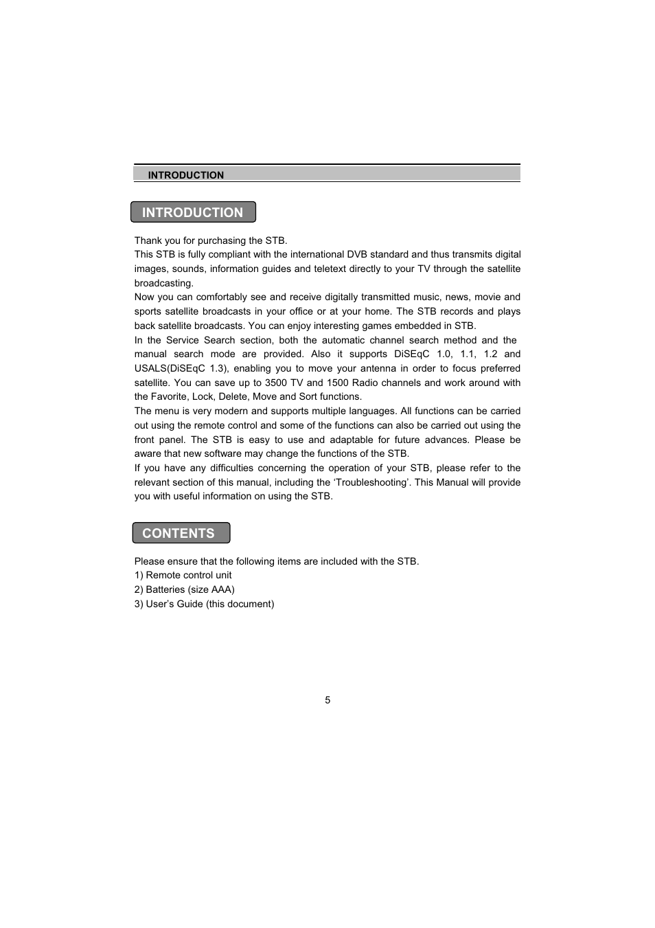 Topfield TF5000Fe User Manual | Page 5 / 45