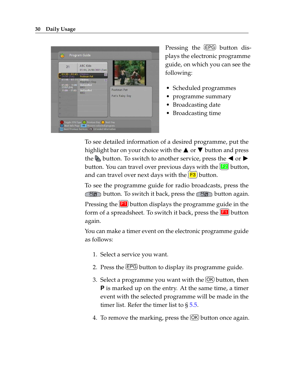 Topfield USER GUIDE DIGITAL CABLE RECEIVER TF 100 C User Manual | Page 36 / 50