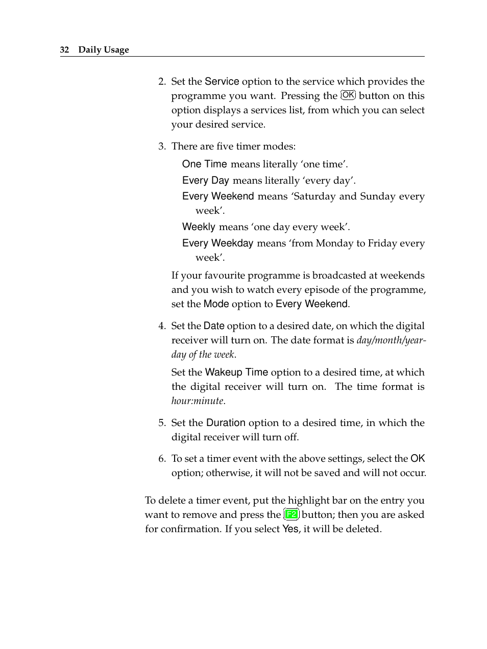 Topfield USER GUIDE DIGITAL CABLE RECEIVER TF 100 C User Manual | Page 38 / 50