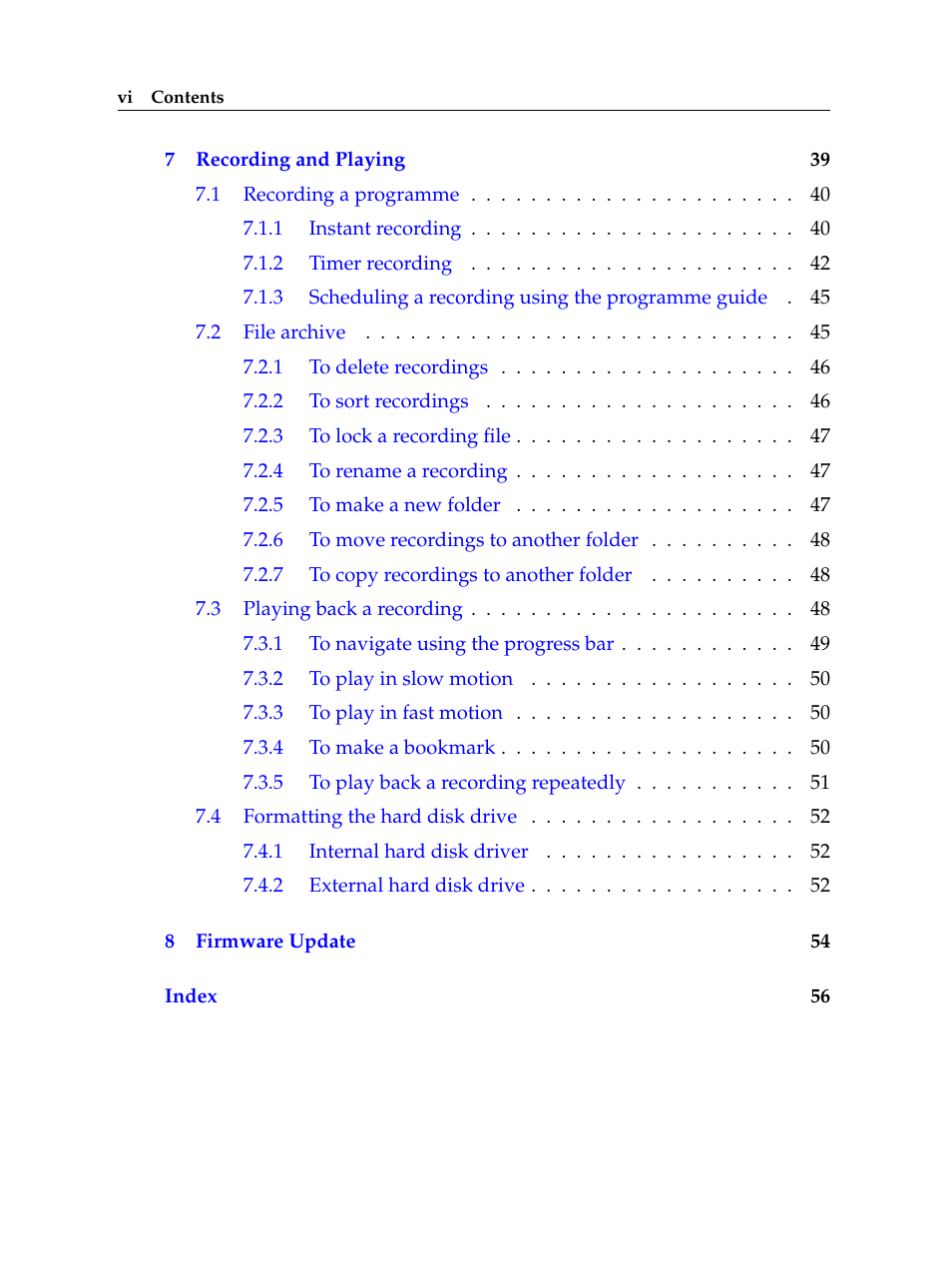 Topfield TF 7000 HD PVRt User Manual | Page 6 / 68