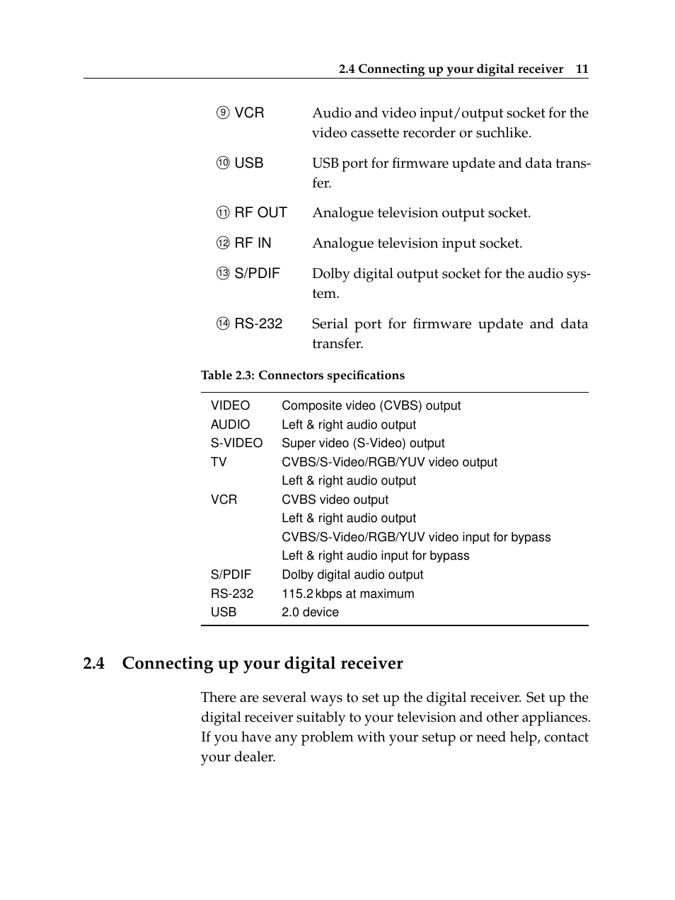 4 connecting up your digital receiver, Connecting up your digital receiver | Topfield TF 5510 PVR User Manual | Page 17 / 108