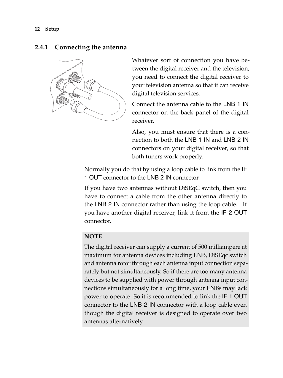 1 connecting the antenna, Connecting the antenna | Topfield TF 5510 PVR User Manual | Page 18 / 108