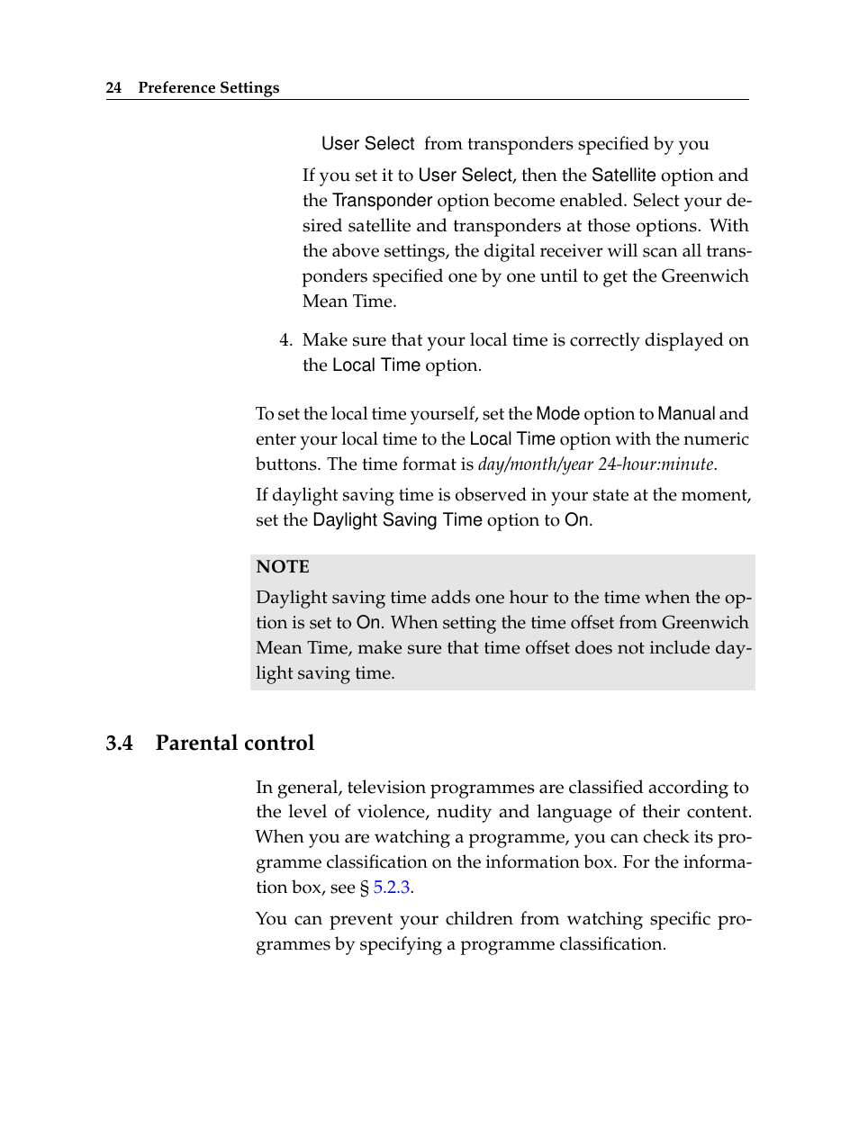 4 parental control, Parental control | Topfield TF 5510 PVR User Manual | Page 30 / 108