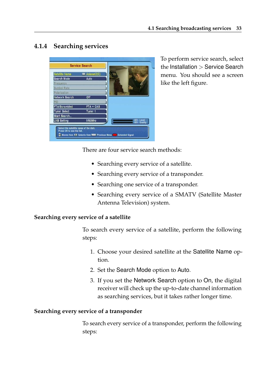 4 searching services, Searching services | Topfield TF 5510 PVR User Manual | Page 39 / 108