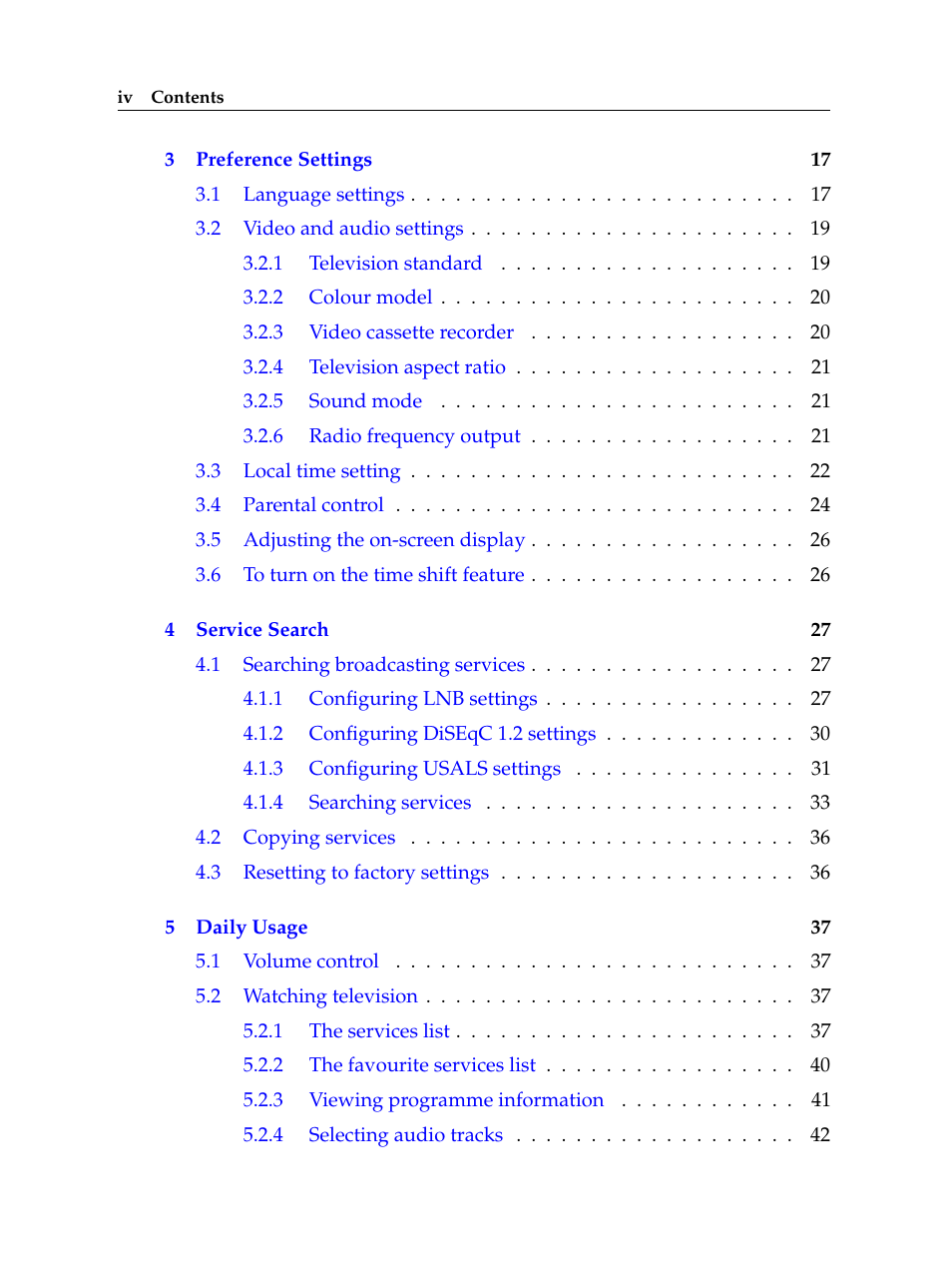 Topfield TF 5510 PVR User Manual | Page 4 / 108