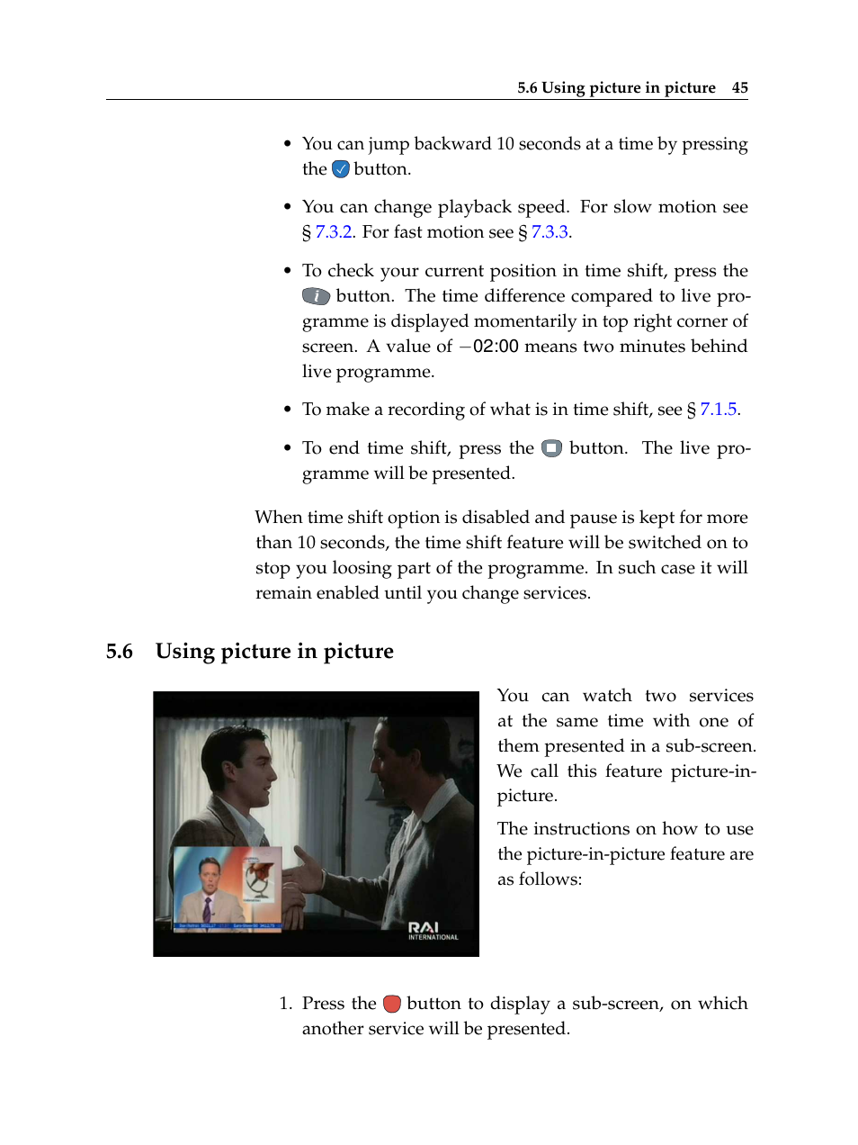 6 using picture in picture, Using picture in picture | Topfield TF 5510 PVR User Manual | Page 51 / 108