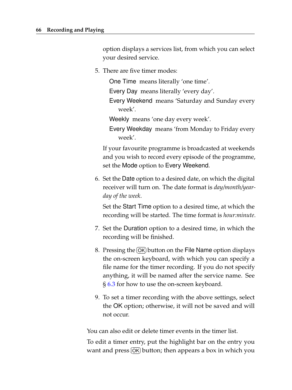 Topfield TF 5510 PVR User Manual | Page 72 / 108