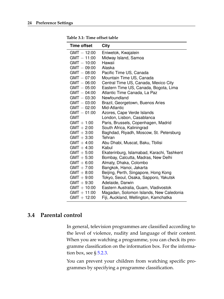 4 parental control, Parental control | Topfield Digital Cable Receiver Personal Video Recorder TF 600 PVRc User Manual | Page 30 / 90