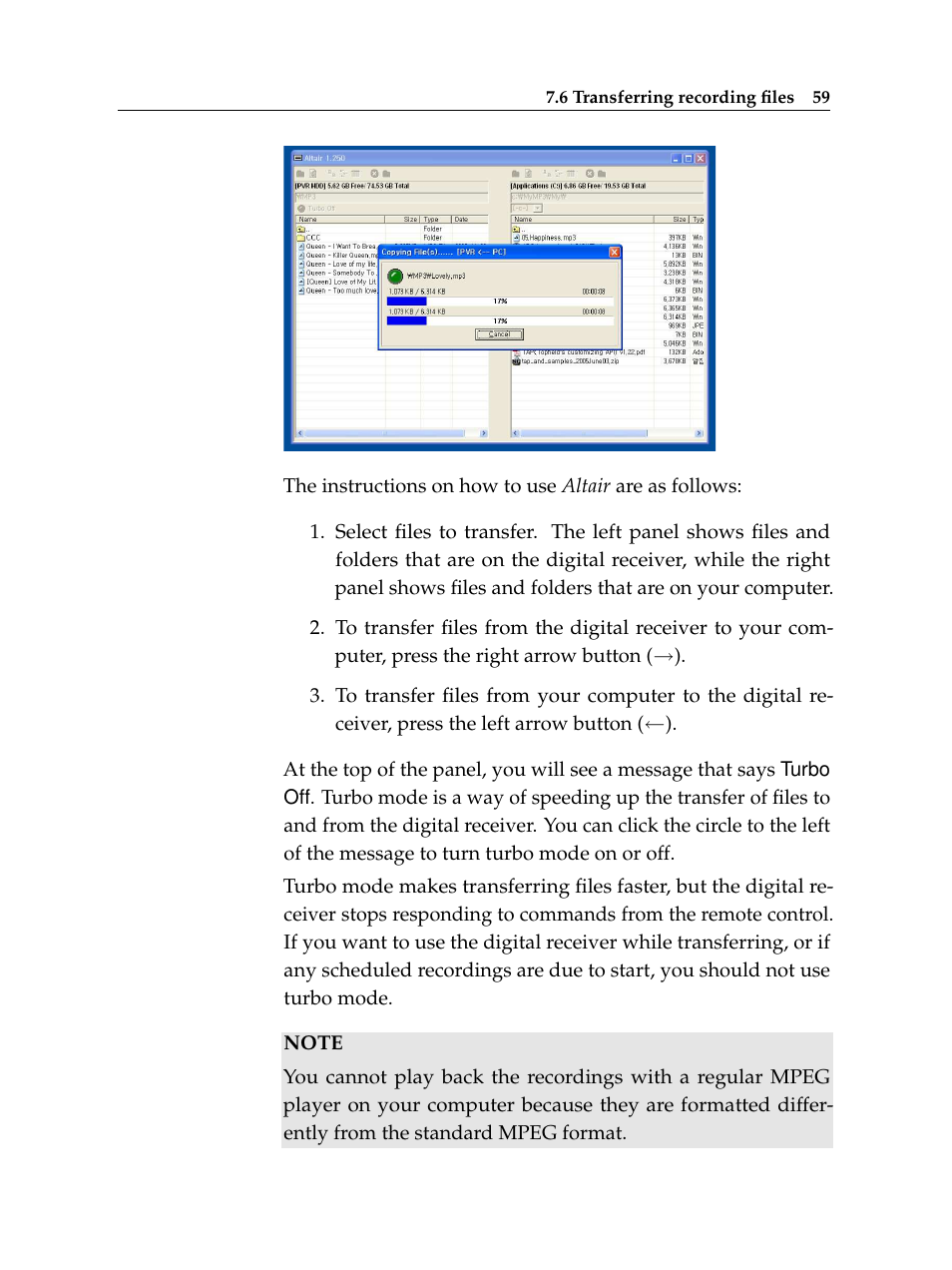 Topfield Digital Cable Receiver Personal Video Recorder TF 600 PVRc User Manual | Page 65 / 90