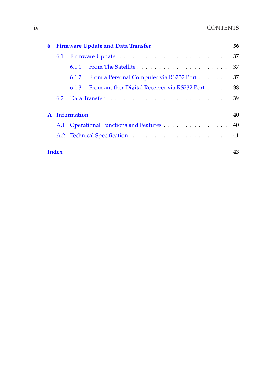 Topfield TF6000F User Manual | Page 4 / 58