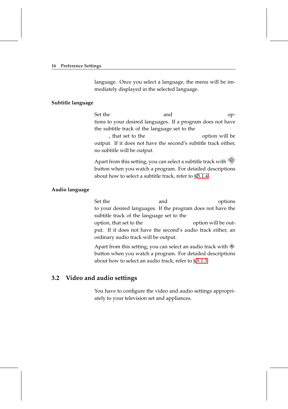 2 video and audio settings, Video and audio settings | Topfield DV3 Digital Terrestrial Receiver Personal Video Recorder TF 6000 PVRt User Manual | Page 24 / 88