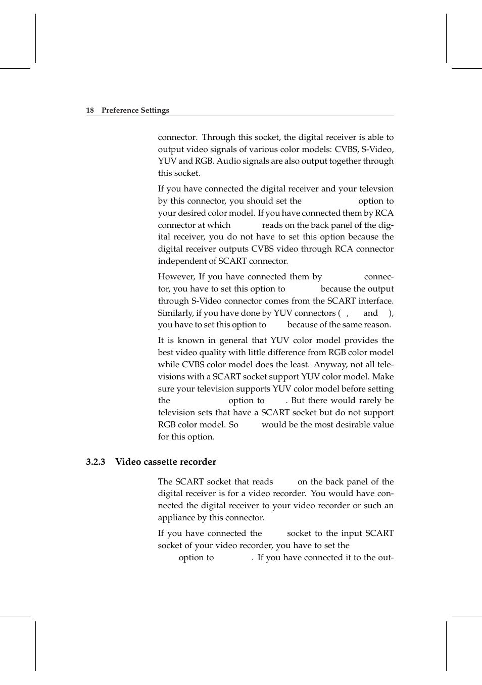 3 video cassette recorder, Video cassette recorder | Topfield DV3 Digital Terrestrial Receiver Personal Video Recorder TF 6000 PVRt User Manual | Page 26 / 88