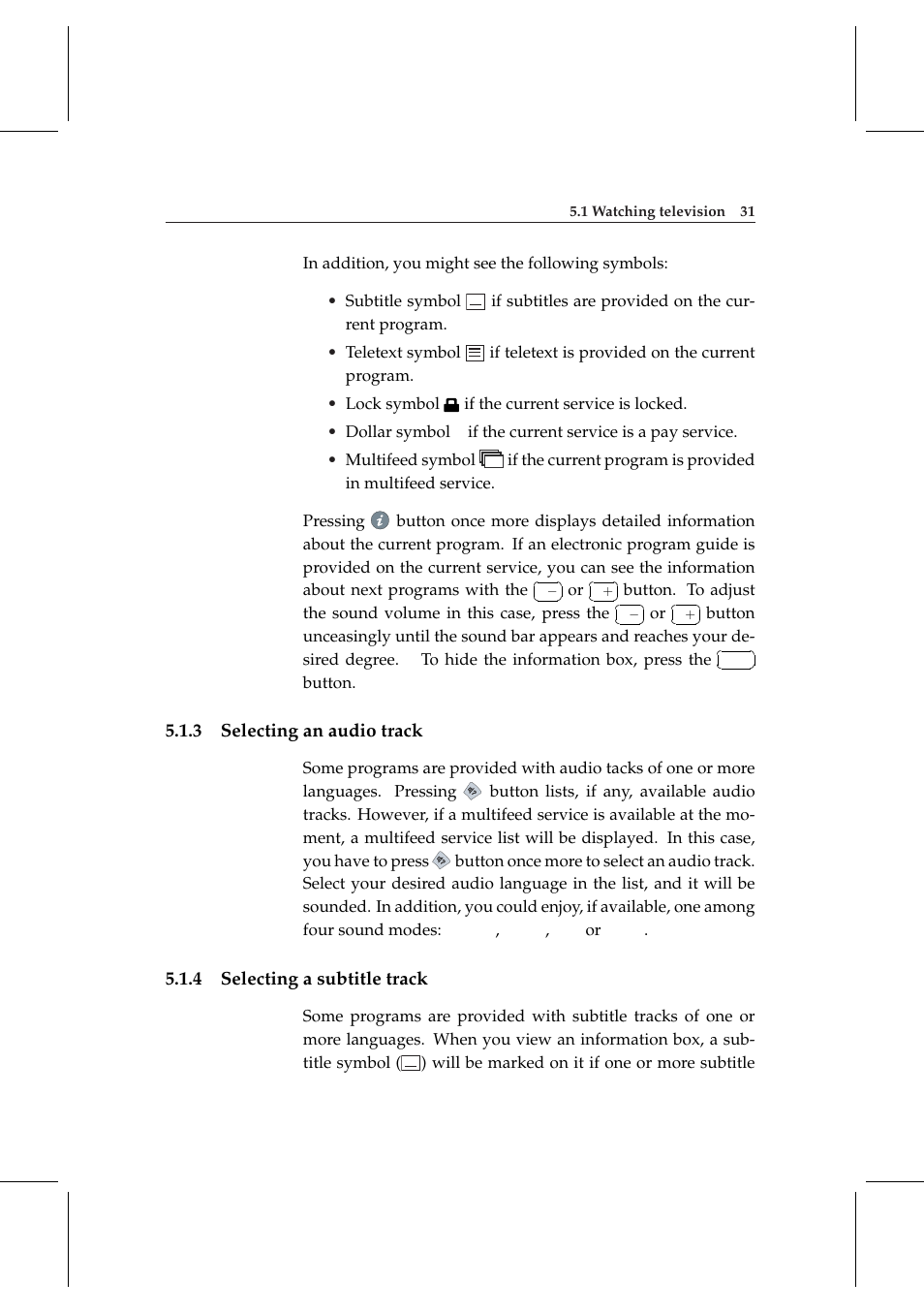 3 selecting an audio track, 4 selecting a subtitle track, Selecting an audio track | Selecting a subtitle track | Topfield DV3 Digital Terrestrial Receiver Personal Video Recorder TF 6000 PVRt User Manual | Page 39 / 88