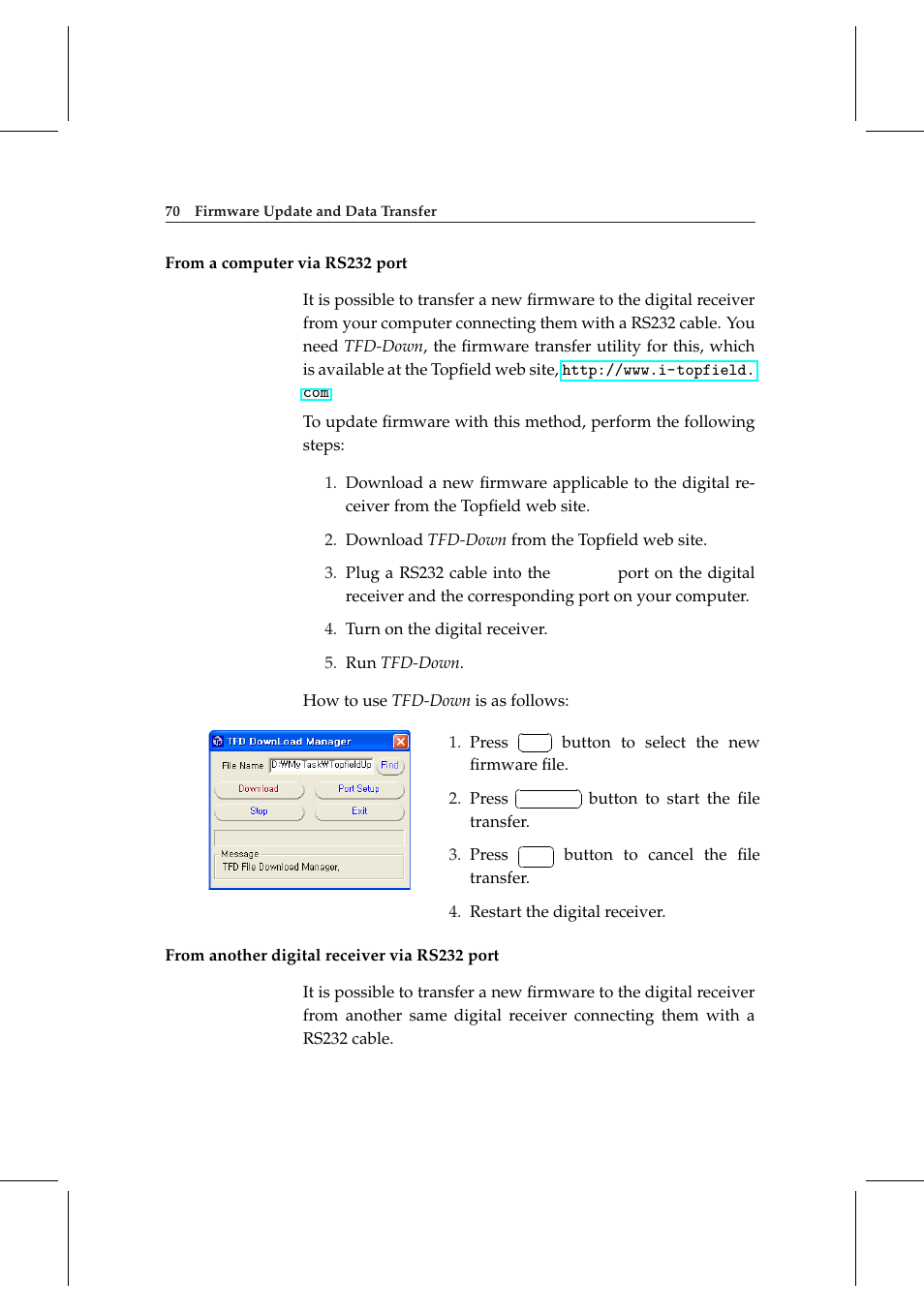 Topfield DV3 Digital Terrestrial Receiver Personal Video Recorder TF 6000 PVRt User Manual | Page 78 / 88
