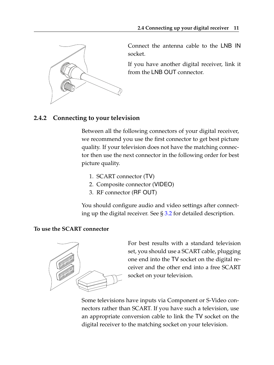 2 connecting to your television, Connecting to your television | Topfield TF 5100 CI User Manual | Page 17 / 64