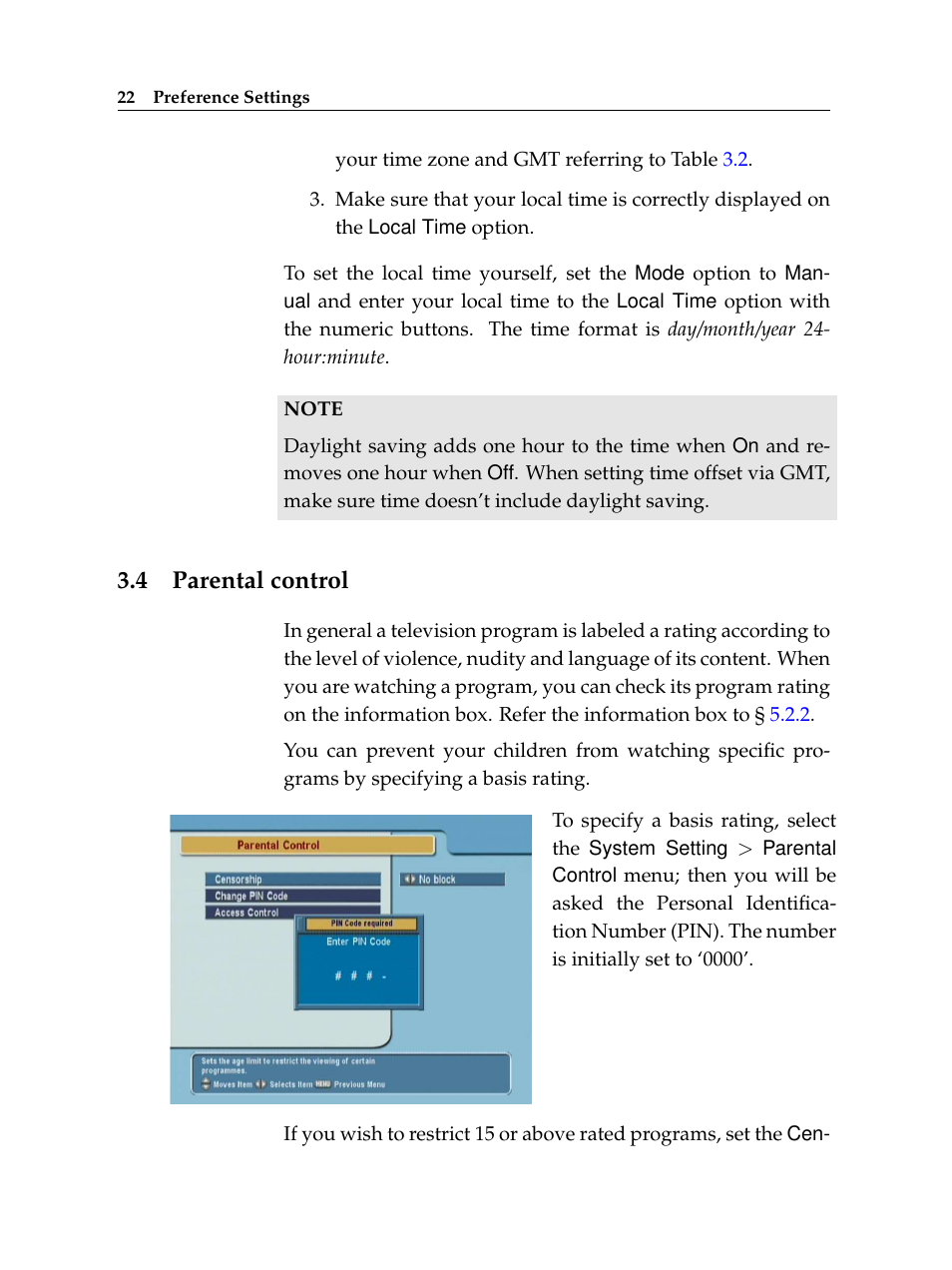 4 parental control, Parental control | Topfield TF 5100 CI User Manual | Page 28 / 64