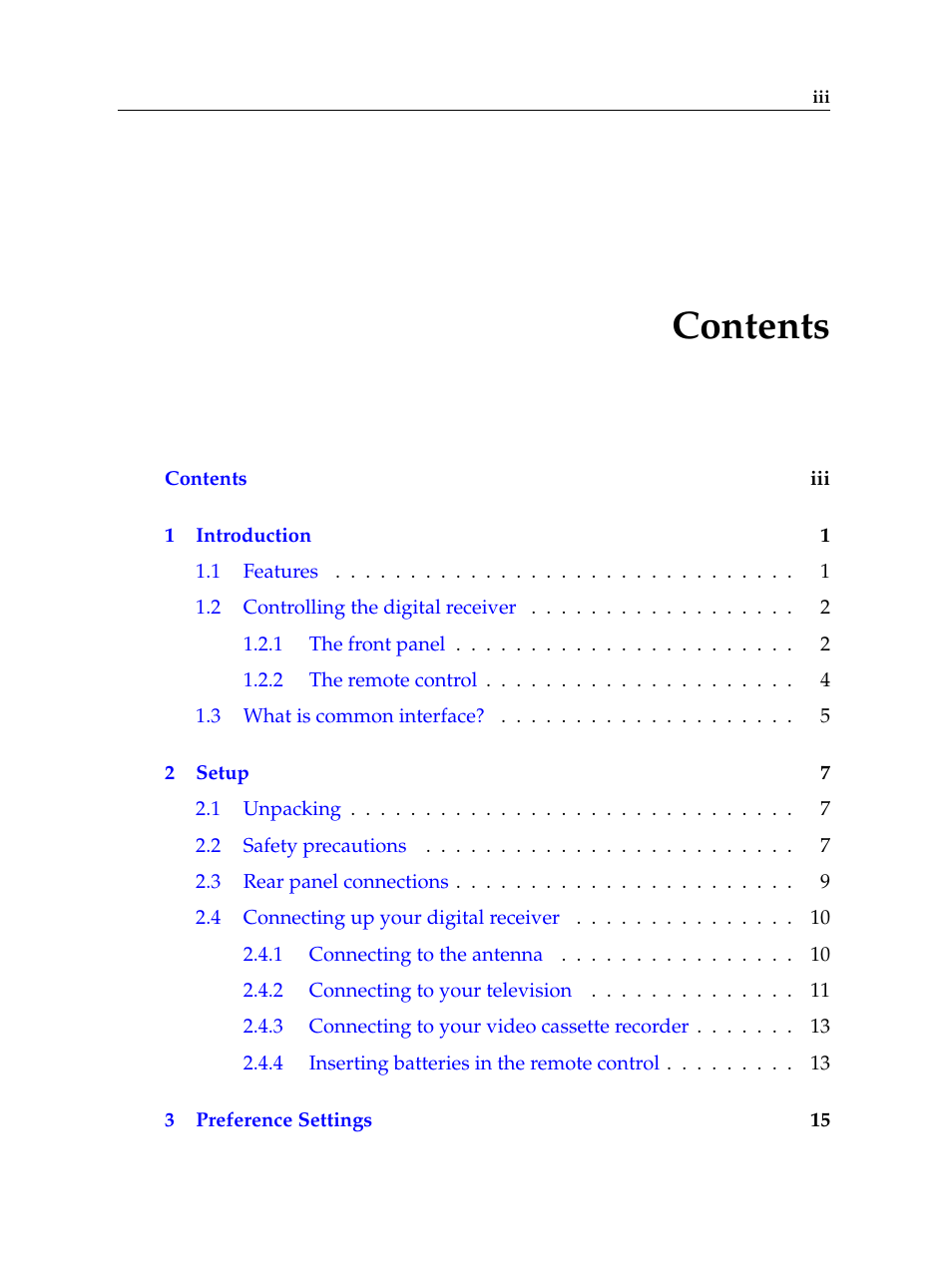 Topfield TF 5100 CI User Manual | Page 3 / 64