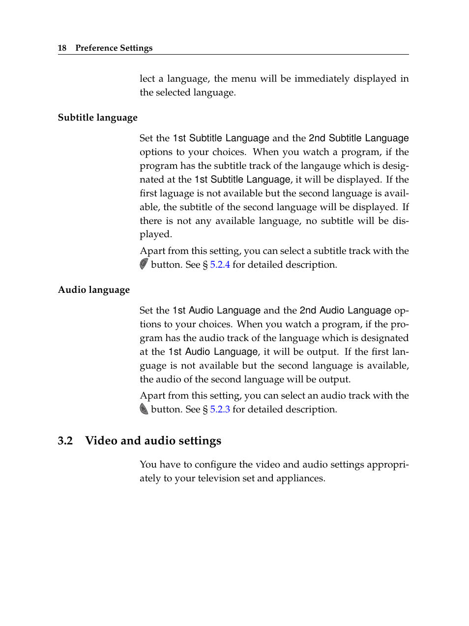 2 video and audio settings, Video and audio settings | Topfield TF 5100 PVR User Manual | Page 24 / 76