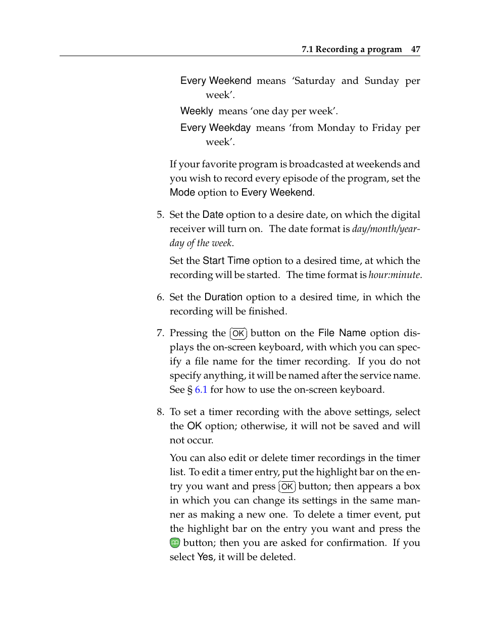 Topfield TF 5100 PVR User Manual | Page 53 / 76