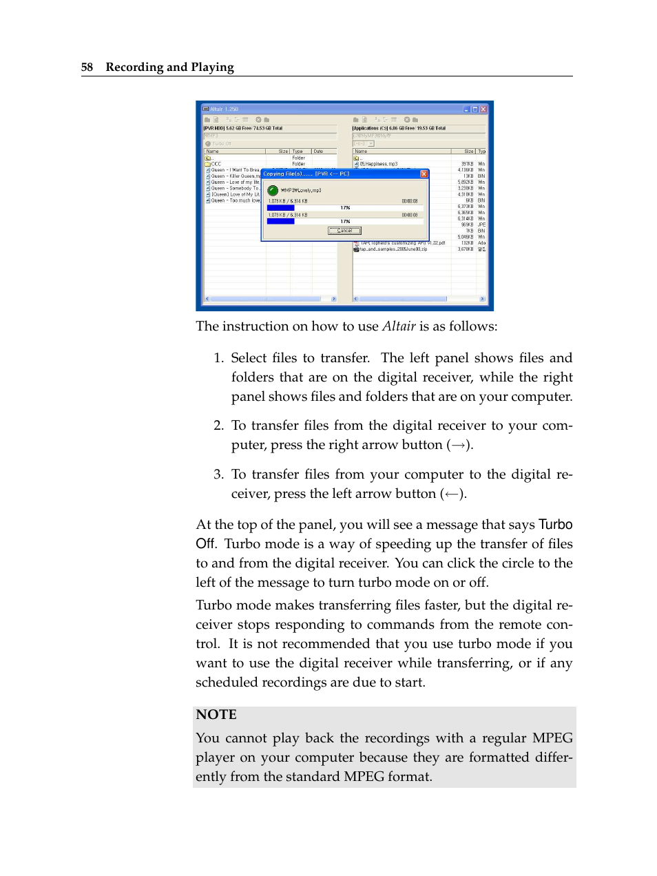 Topfield TF 5100 PVR User Manual | Page 64 / 76