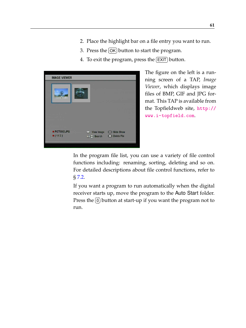 Topfield TF 5100 PVR User Manual | Page 67 / 76